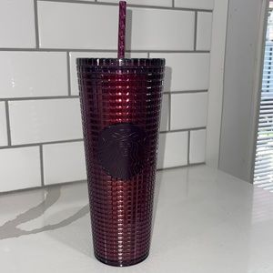 Starbucks maroon studded tumbler